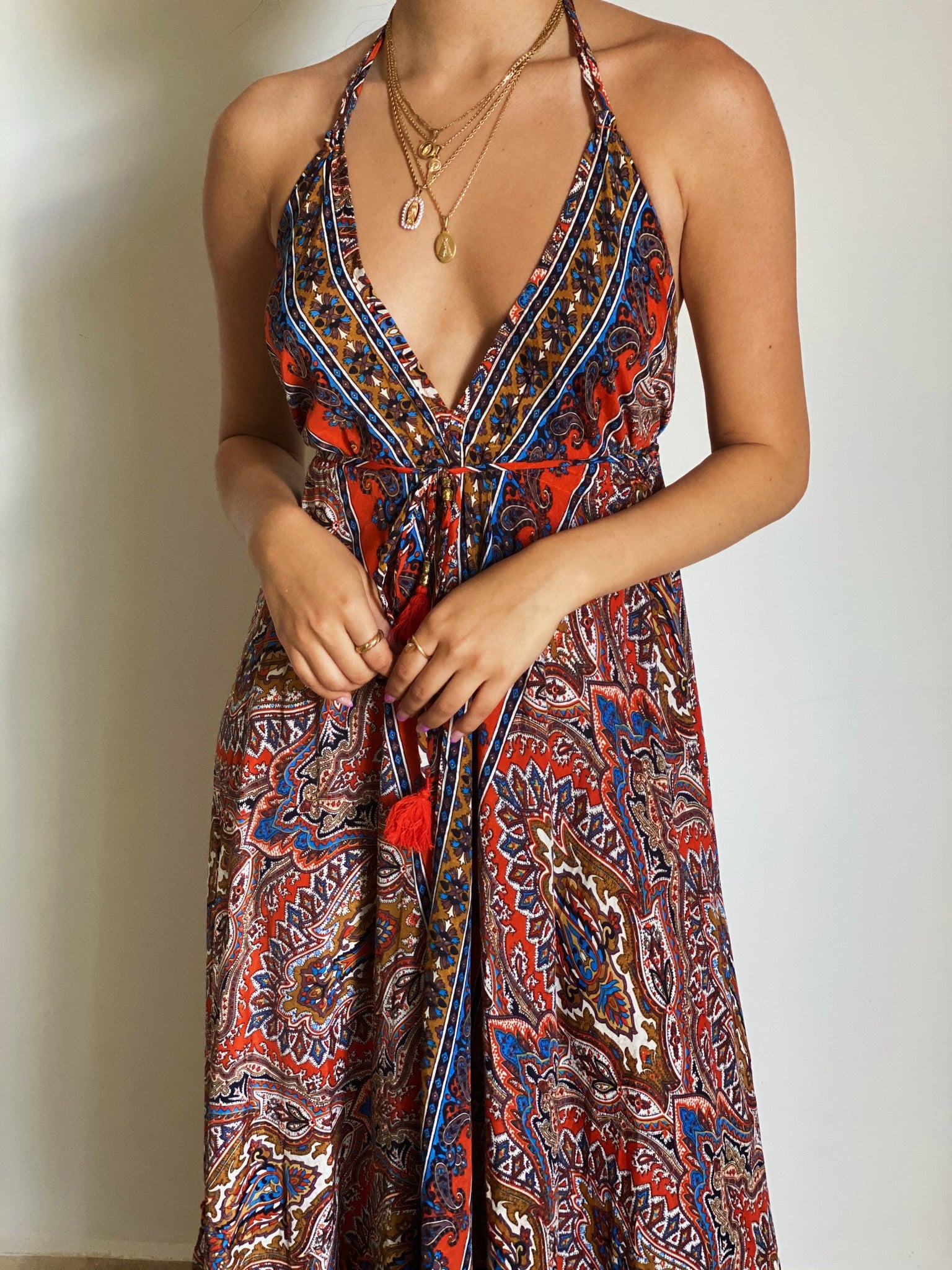 Boho Halter Maxi Dress