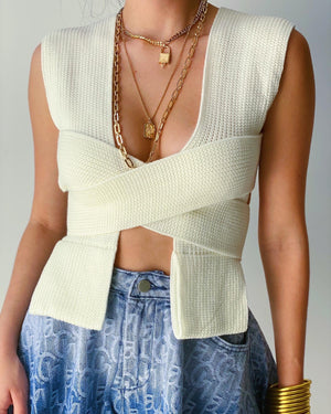 Passion Fruit Knit Top in Ivory