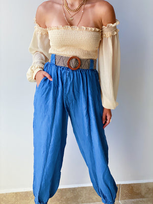 Denim Genie Belted Pants