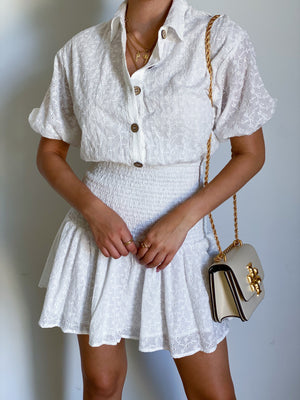 White Eyelet Spring Dress