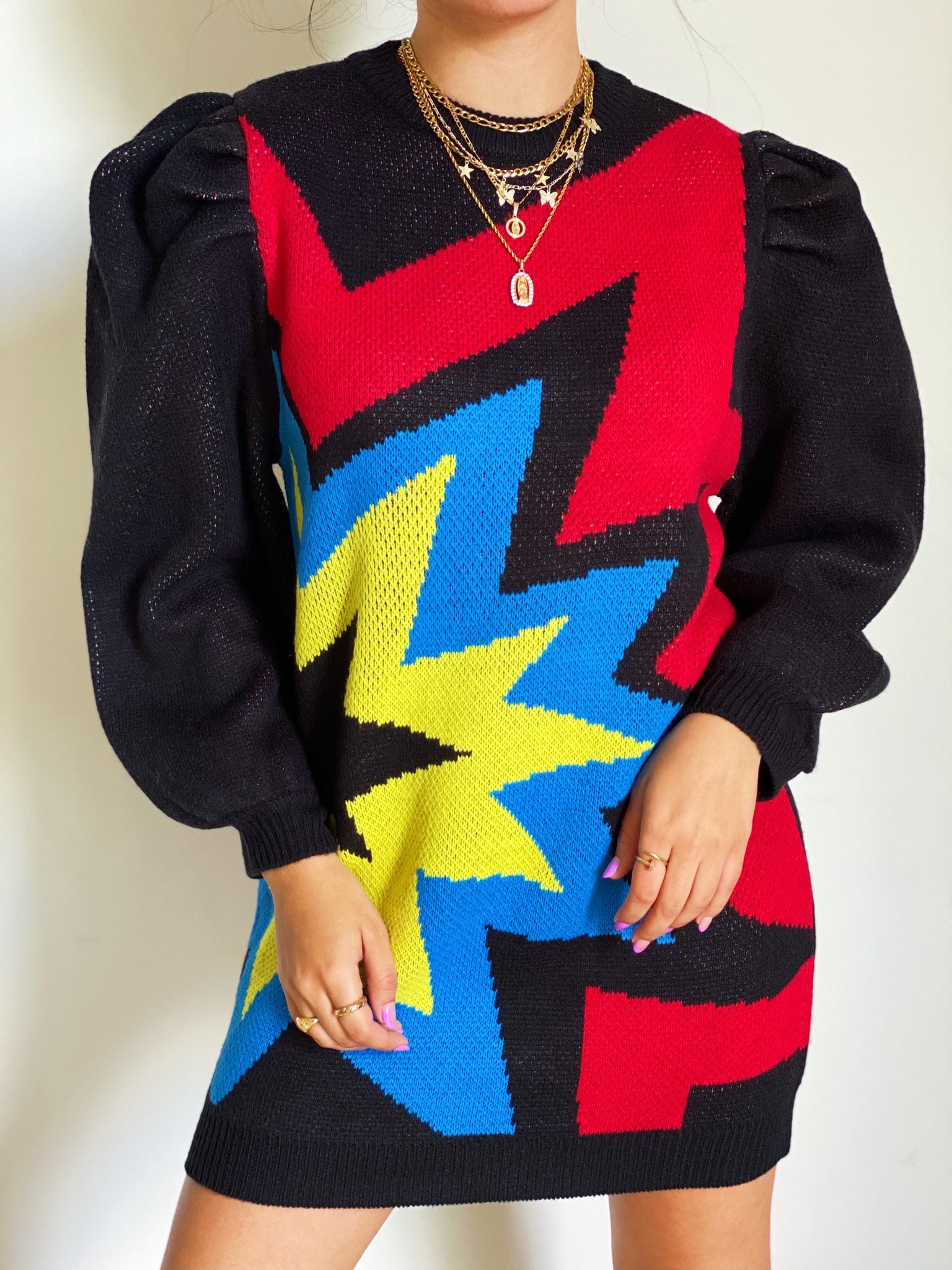 Pop Art Sweater Dress