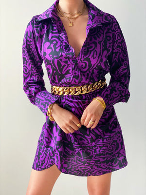 Fine like Wine Dress in Purple