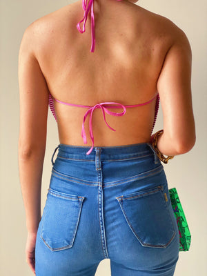 Disco Ball Top in Pink