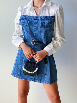 Buffy Denim Belted Dress