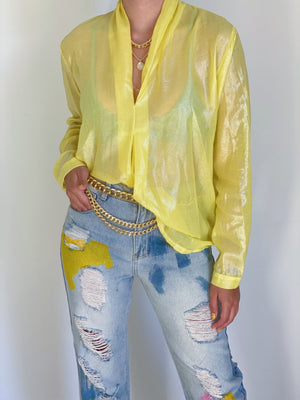 Metallic Yellow Top