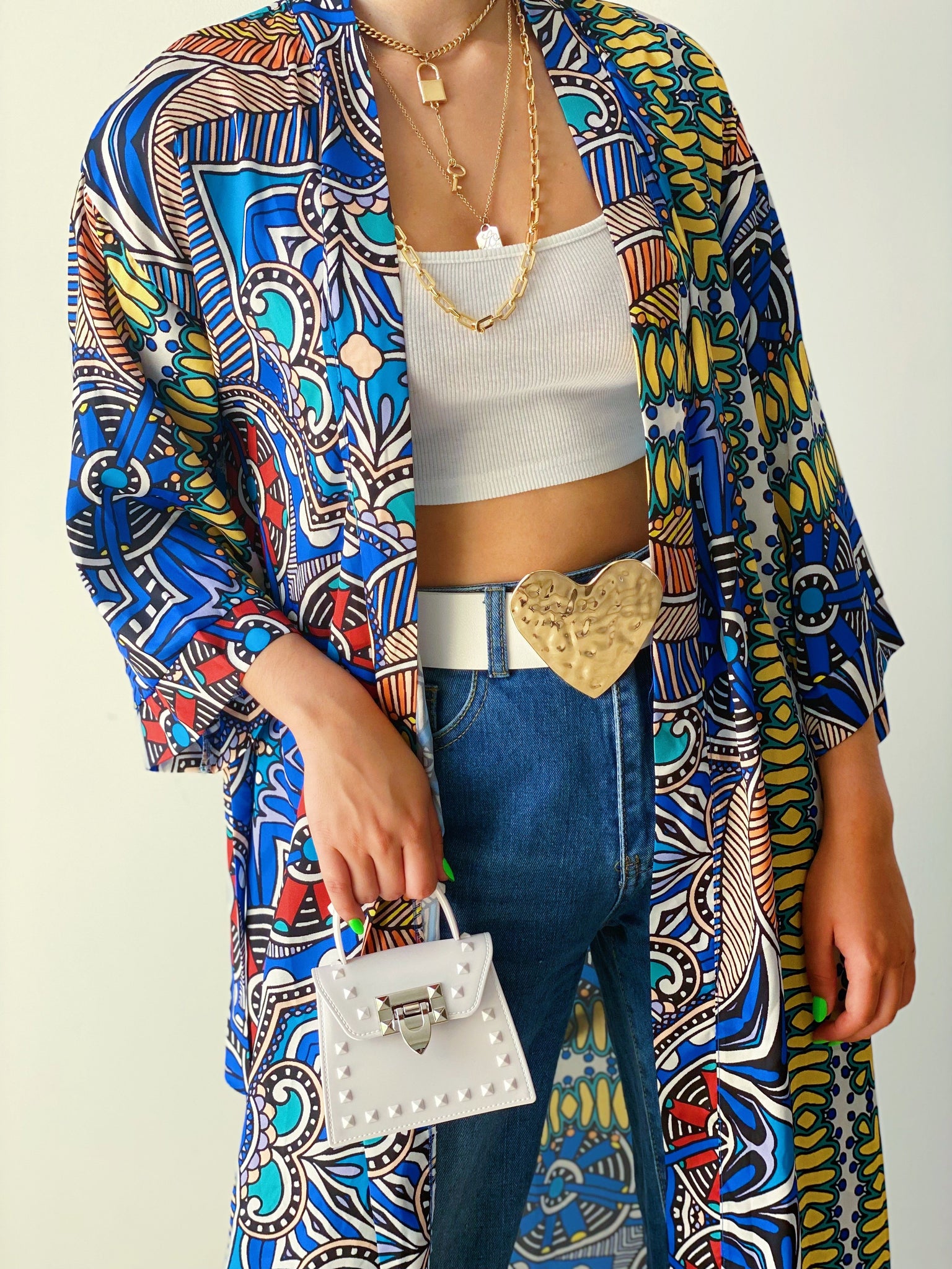 Queen of the Tribe Kimono in Blue