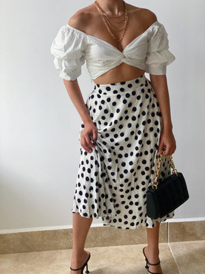 Polka Dots Midi Skirt