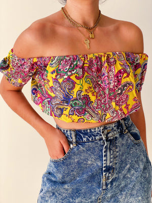 Cartagena Off Shoulder Crop Top