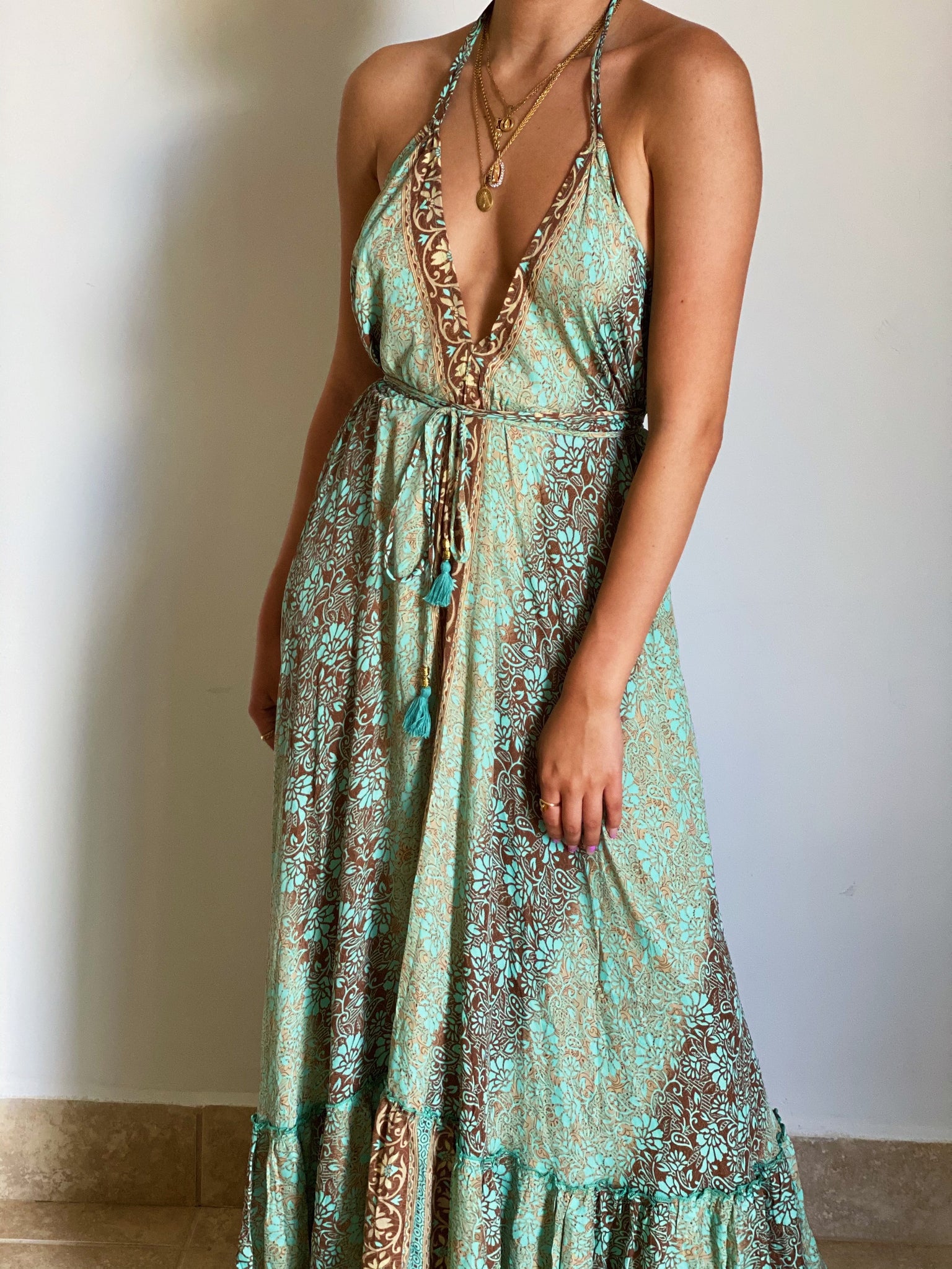 Boho Halter Maxi Dress