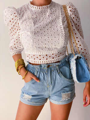 Beau Eyelet Top