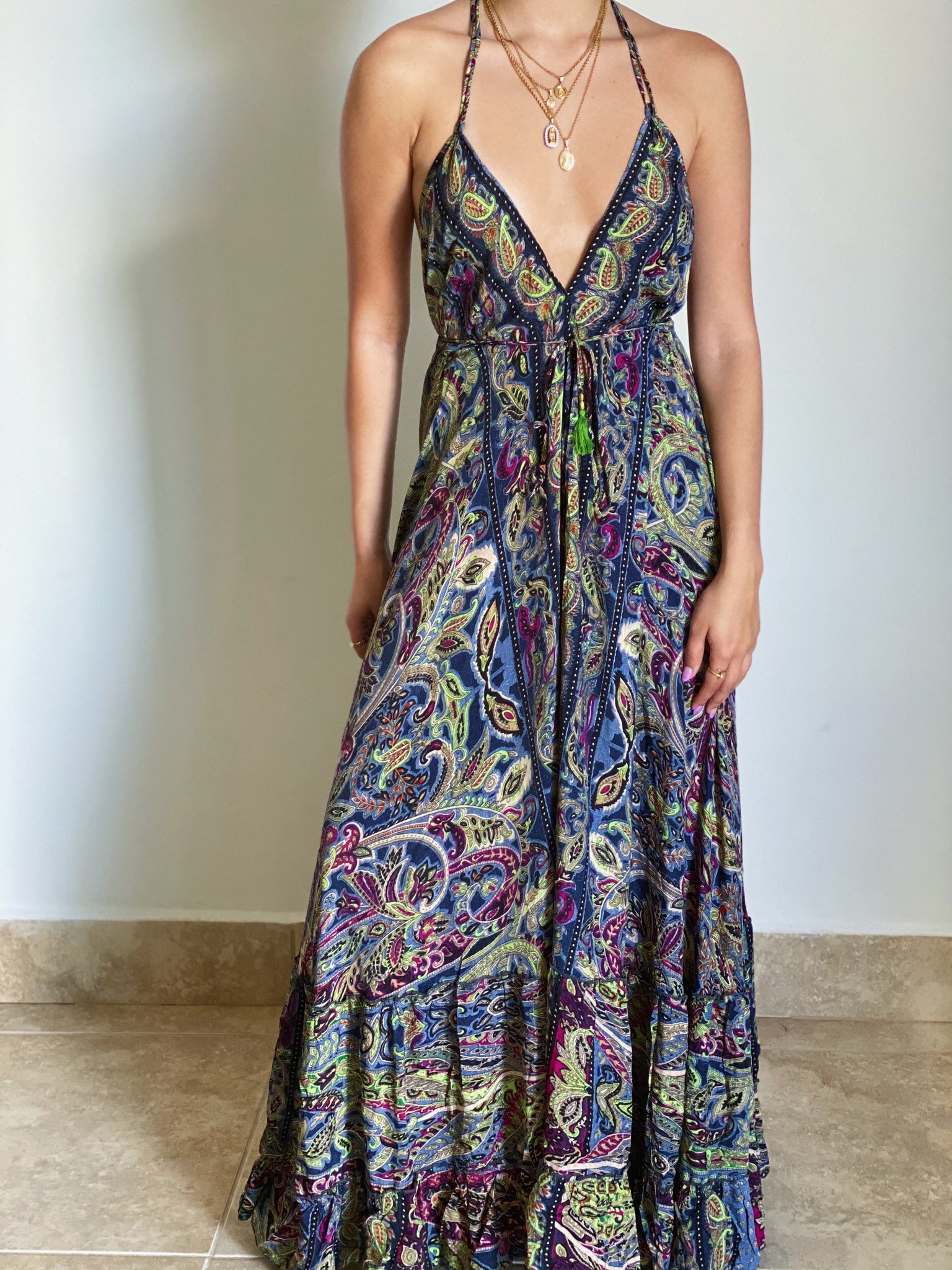 Boho Halter Maxi Dress