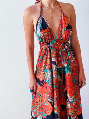 Tropical Gal Maxi Dress in Orange