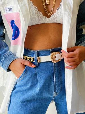 White Chain Belt