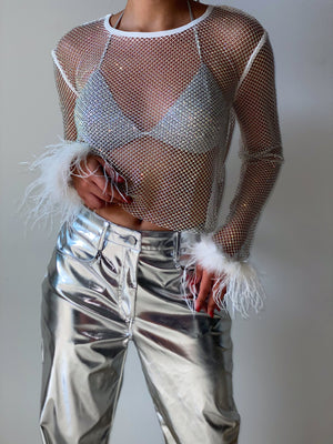 Metallic Bottoms in Silver