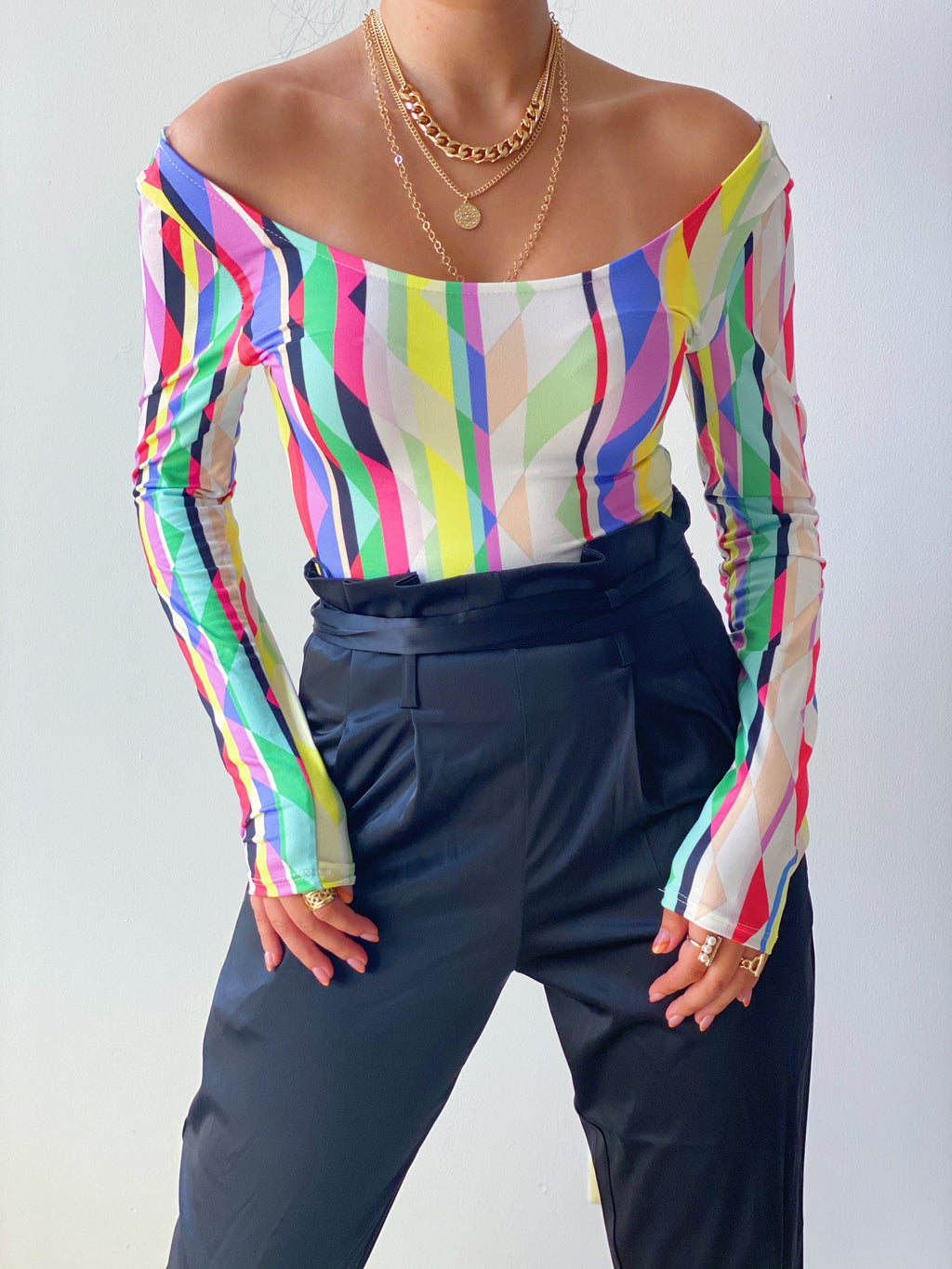 Colorful Long Sleeves Bodysuit