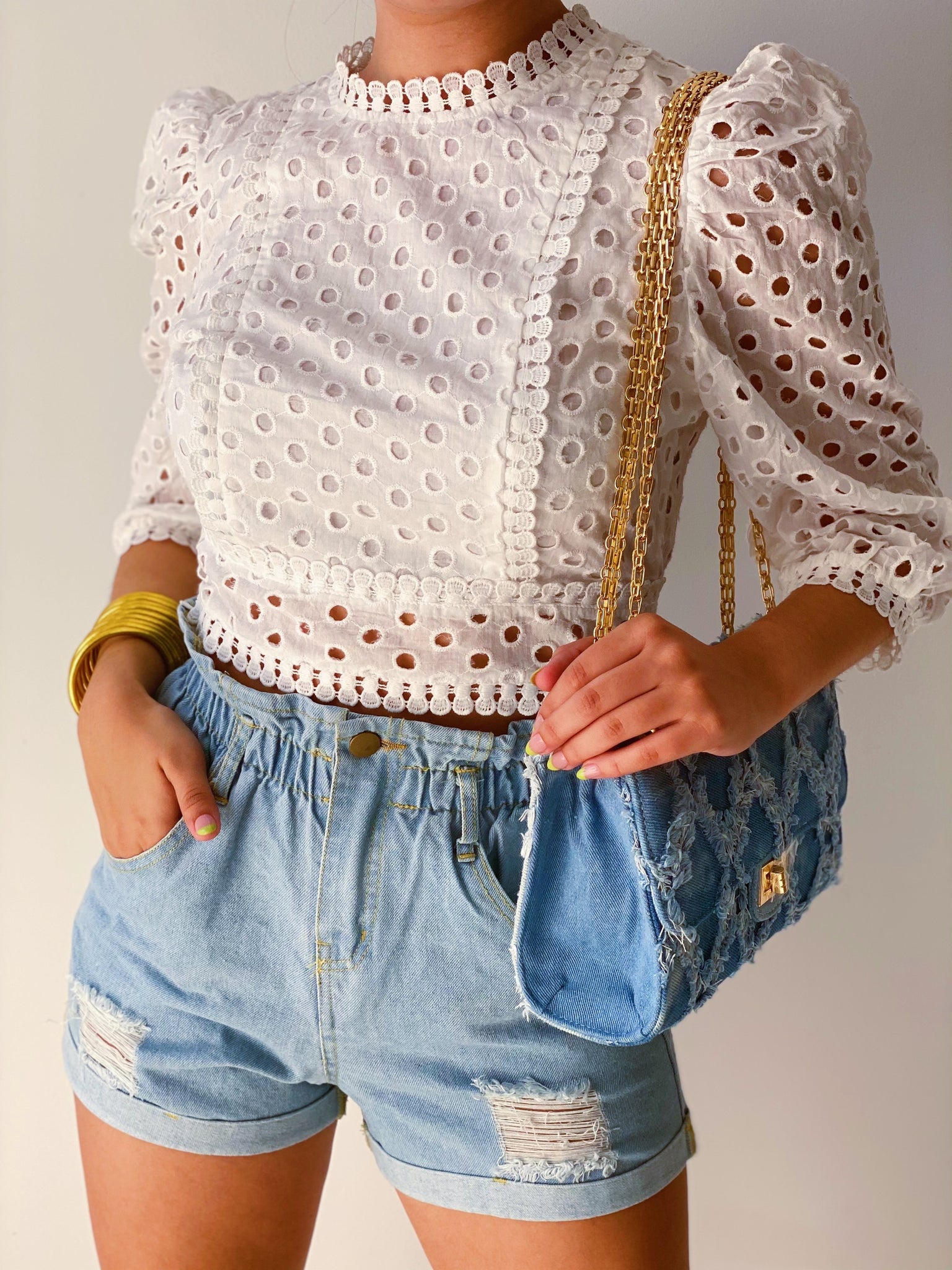 Beau Eyelet Top