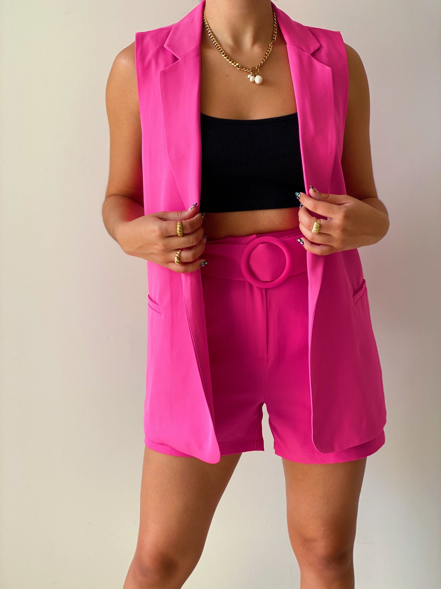 Pink Vest Set