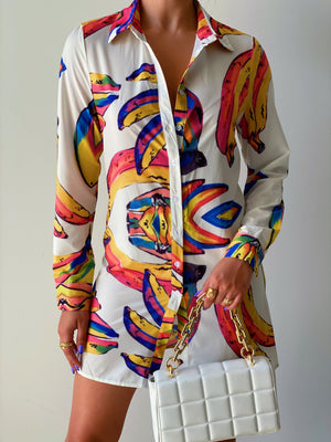 Banana Split Shirt Dress
