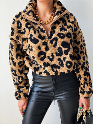 Animal Print Cozy Sweater