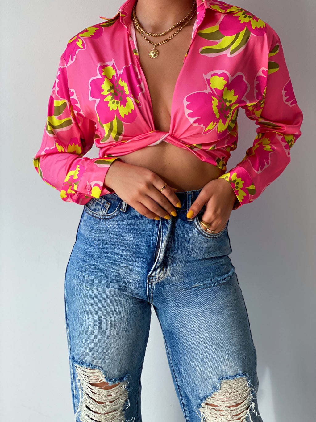 Flower Power Top in Pink