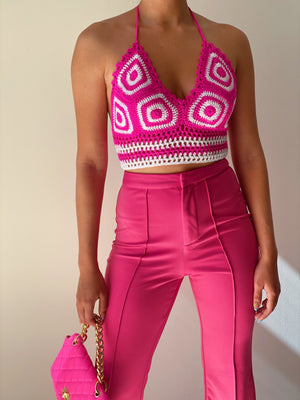 Pink Crochet Top