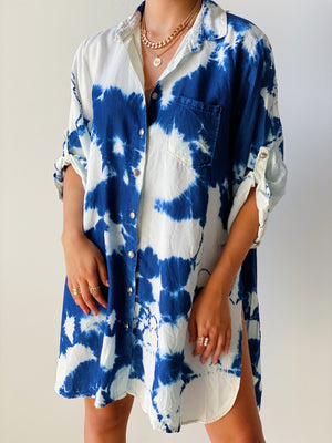 Ocean Blue Tie Dye Shirt/Dress