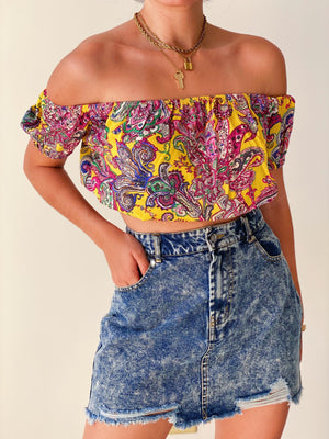 Cartagena Off Shoulder Crop Top