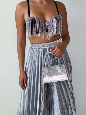 Silver Pleated Bottoms