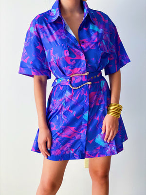 Purple Heart Belted Dress