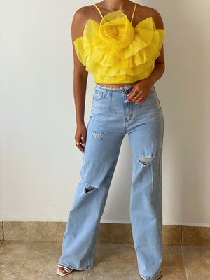 Floral Bliss Top in Yellow