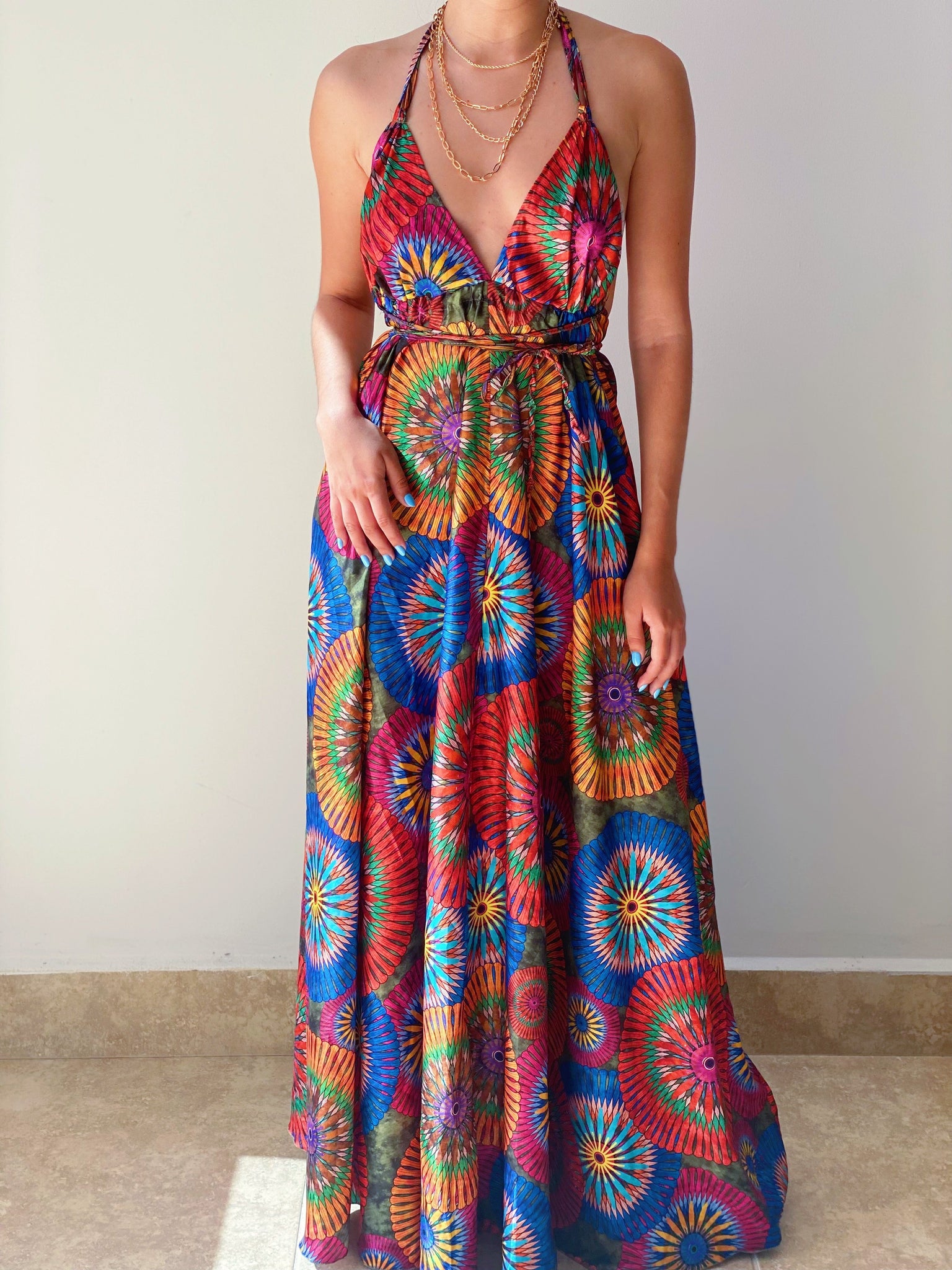 Eva Luna Maxi Dress in Red