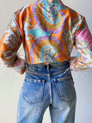 Summer Romance Feather Blouse